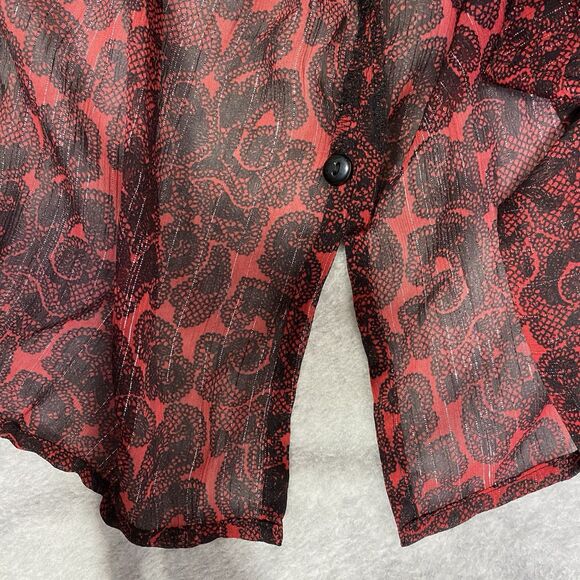 Maggie Barnes for Catherines Womens Plus Size 2X Red Blouse + Tank Top 2 Piece - Picture 2 of 14